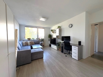 Obývací pokoj - Prodej bytu 3+1 v osobním vlastnictví 63 m², Praha 9 - Újezd nad Lesy 