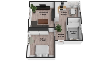Prodej bytu 2+1 v osobním vlastnictví 81 m², Cheb