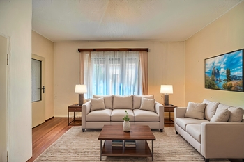 Vizualizace hlavní spodní místnosti  - Prodej domu 105 m², Týnec nad Labem