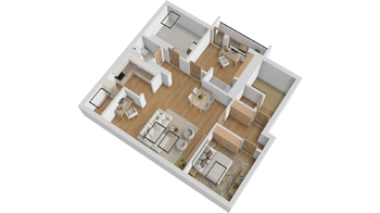 Půdorys - Prodej bytu 3+kk v osobním vlastnictví 64 m², Hradec Králové