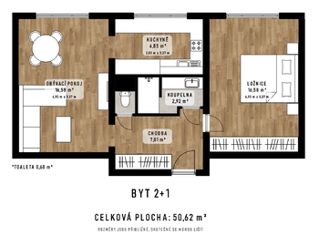 Prodej bytu 2+kk v osobním vlastnictví 51 m², Ostrava