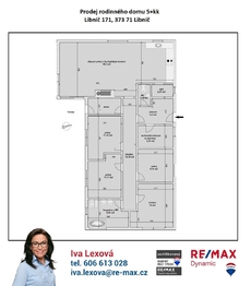 orientační půdorys - Prodej domu 138 m², Libníč