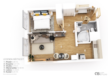 Prodej bytu 2+kk v osobním vlastnictví 45 m², Praha 4 - Háje