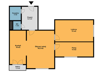 Prodej bytu 3+kk v družstevním vlastnictví 65 m², Praha 4 - Braník