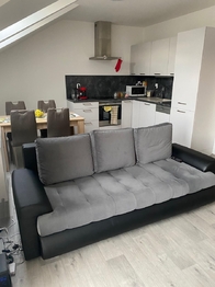 Obývací pokoj s kuchyňským koutem - Pronájem bytu 2+kk v osobním vlastnictví 54 m², Benátky nad Jizerou 