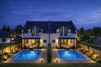 Vizualizace možné zahrady - Prodej domu 112 m², Škvorec