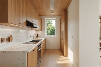 Vizualizace Kuchyň - Prodej bytu 3+1 v osobním vlastnictví 69 m², Všetaty