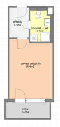 Pronájem bytu 1+kk v osobním vlastnictví 33 m², Praha 3 - Žižkov