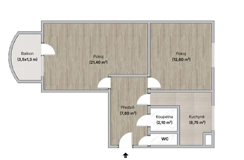 Prodej bytu 2+1 v osobním vlastnictví 60 m², Brno