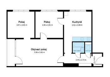 Prodej bytu 3+1 v osobním vlastnictví 70 m², Kadaň
