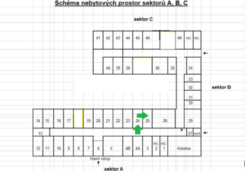 Pronájem kancelářských prostor 36 m², Hradec Králové