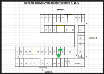 Pronájem kancelářských prostor 36 m², Hradec Králové