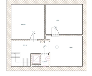 Plánek domu, patro - Prodej domu 120 m², Kladno