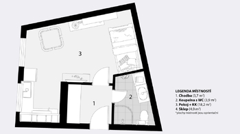 Prodej bytu 1+kk v osobním vlastnictví 31 m², Břeclav