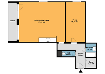 Prodej bytu 2+kk v osobním vlastnictví 76 m², Praha 4 - Modřany