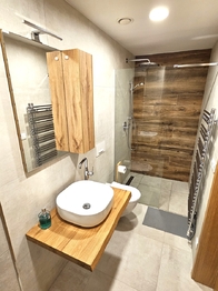 Koupelna - Prodej bytu 2+kk v osobním vlastnictví 56 m², Janské Lázně