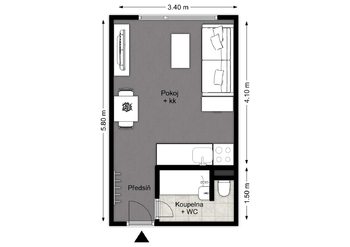 Prodej bytu 1+kk v osobním vlastnictví 23 m², Louny