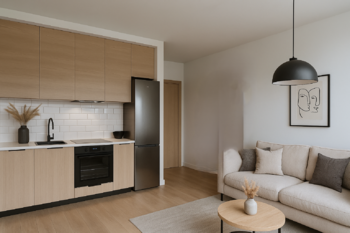 vizualizace AI  - Prodej bytu 1+kk v osobním vlastnictví 23 m², Louny