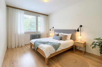vizualizace - pokoj  - Prodej bytu 3+1 v osobním vlastnictví 66 m², Praha 8 - Kobylisy