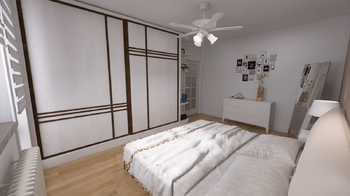 Vizualizace ložnice - Prodej bytu 4+1 v osobním vlastnictví 102 m², Kroměříž