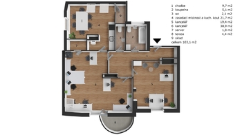 Pronájem kancelářských prostor 103 m², Praha 6 - Dejvice