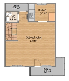 návrh půdorysu 2 NP - Prodej domu 152 m², Hradec Králové