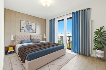 vizualizace ložnice - Prodej bytu 3+kk v osobním vlastnictví 78 m², Mníšek pod Brdy