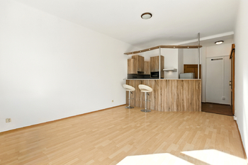 obývací pokoj s kuchyňským koutem - Pronájem bytu 2+kk v osobním vlastnictví 44 m², Praha 3 - Žižkov 