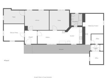 Pudorys - Prodej chaty / chalupy 108 m², Strašice