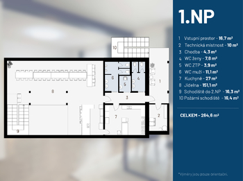 Prodej ubytovacího zařízení 1245 m², Lešany