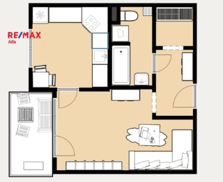 Pronájem bytu 1+kk v osobním vlastnictví 30 m², Klecany