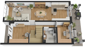Půdorys - přízemí - Prodej domu 132 m², Hradec Králové