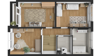 Půdorys - patro - Prodej domu 132 m², Hradec Králové