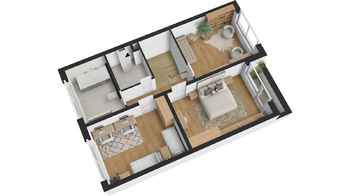Půdorys - patro - Prodej domu 132 m², Hradec Králové