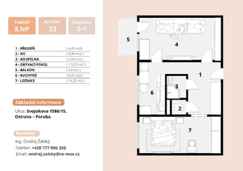 Prodej bytu 2+1 v osobním vlastnictví 56 m², Ostrava