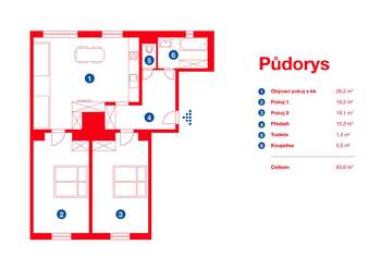 Pronájem bytu 3+kk v osobním vlastnictví 84 m², Praha 7 - Holešovice