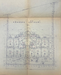 Tech. půdorys přízemí BD - kopie z archívu ST. Ú.  - Prodej nájemního domu 1096 m², Ústí nad Labem