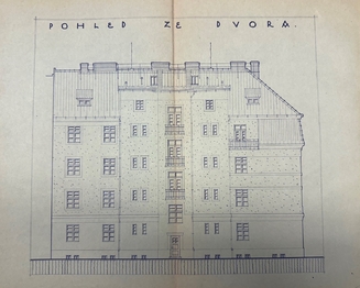 Pohled ze zasní části pozemku - tech. dok z archívu ST.Ú. - Prodej nájemního domu 1106 m², Ústí nad Labem