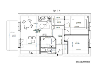 Pronájem nového bytu 3+kk, Vochov_Michal Bláha Reality - Pronájem bytu 3+kk v osobním vlastnictví 76 m², Vochov