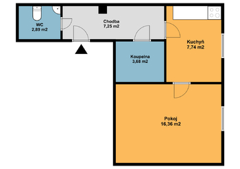 Prodej bytu 1+1 v osobním vlastnictví 39 m², Žatec