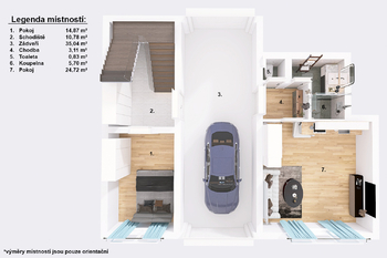 Půdrys přízemí. - Prodej domu 155 m², Ledenice