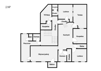 2. patro - Prodej domu 832 m², Hřensko
