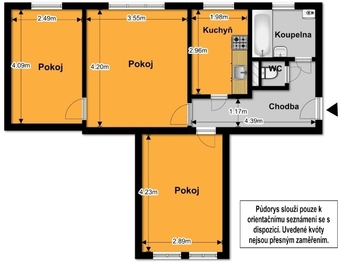 Prodej bytu 3+1 v osobním vlastnictví 59 m², Český Brod