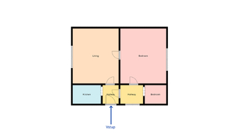 Prodej bytu 2+1 v osobním vlastnictví 53 m², Praha 4 - Podolí