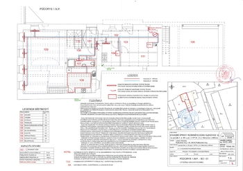 půdorys 1.NP - Prodej chaty / chalupy 226 m², Mičovice