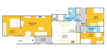 Prodej bytu 4+1 v osobním vlastnictví 115 m², Brněnec