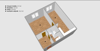 Pronájem bytu 1+1 v družstevním vlastnictví 33 m², Teplice