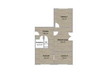 Prodej bytu 3+1 v osobním vlastnictví 65 m², Přelouč