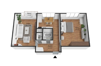 Prodej bytu 2+1 v osobním vlastnictví 55 m², Praha 4 - Braník