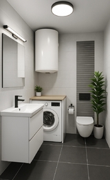 Vizualizace koupelny - Prodej bytu 2+kk v osobním vlastnictví 48 m², Mnichovo Hradiště